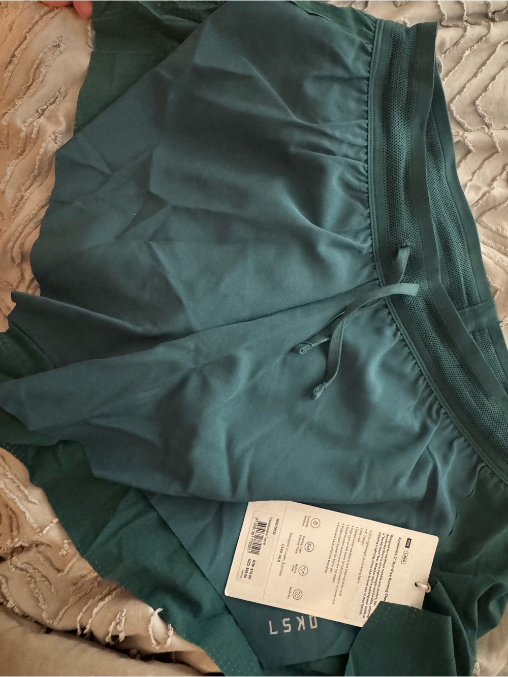 LSKD Teal Athletic running shorts  with Drawstring